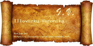 Illovszky Veronika névjegykártya