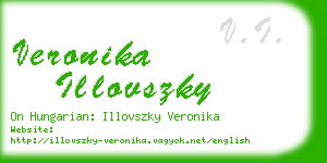 veronika illovszky business card